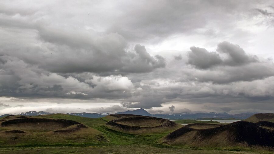 Pseudo-craters at Lake Myvatn east of Akureyri