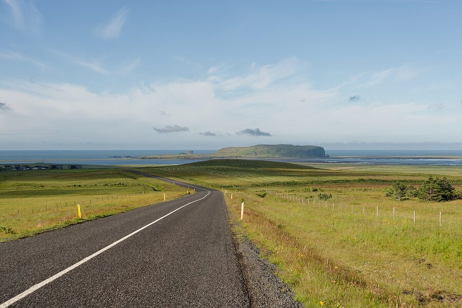Dyrhólaey peninsula viewed from road 215 South Iceland