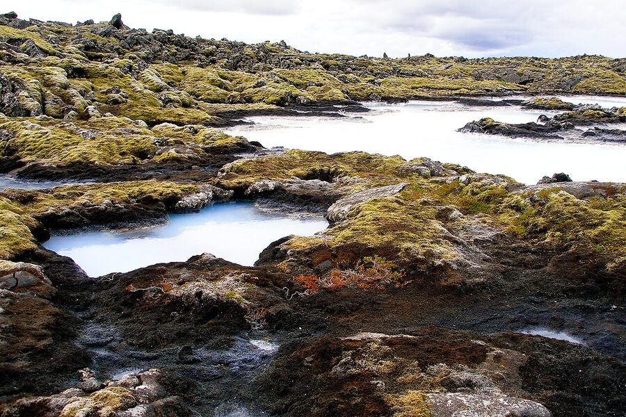 Hot springs view at the Blue Lagoon Iceland