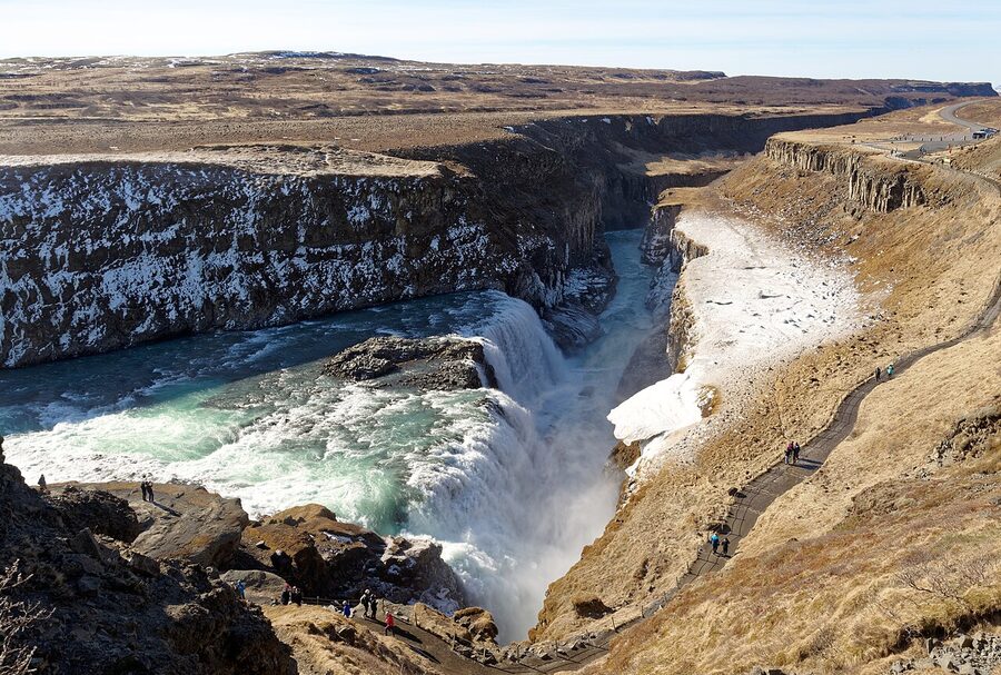 Gullfoss waterfall in Iceland