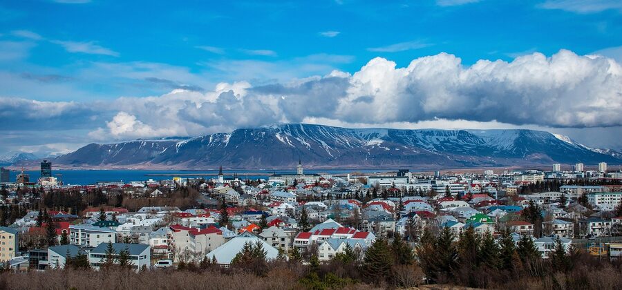 Reykjavik panorama from Perlan museum hill