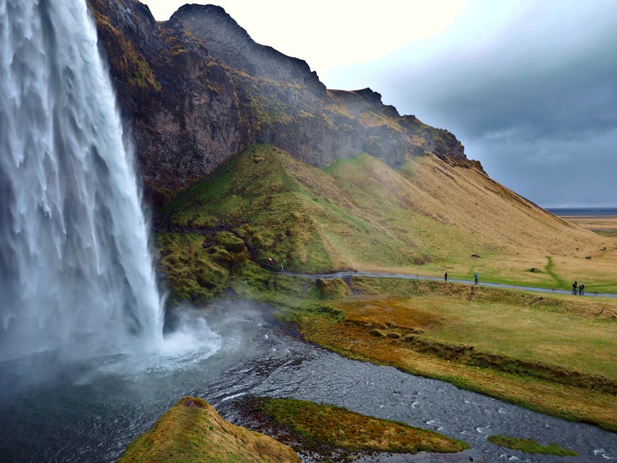 Seljalandsfoss waterfall on the south coast of Iceland
