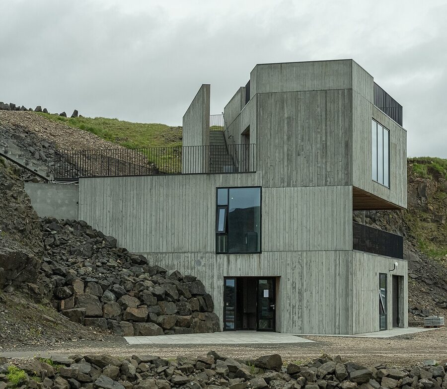 Bakkagerdi port building Borgarfjordur Eystri near puffin cliff