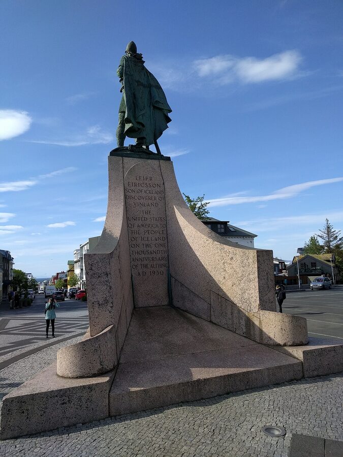 Statue of Leif Erikson outside Hallgrímskirkja in Reykjavik, gift from the United States