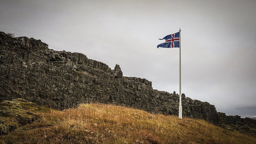 Almannagjá gorge at Þingvellir National Park, the original site of the Alþingi