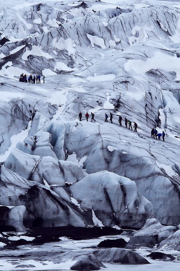 Langjökull glacier ice