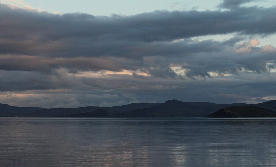 Thingvallavatn lake at evening light