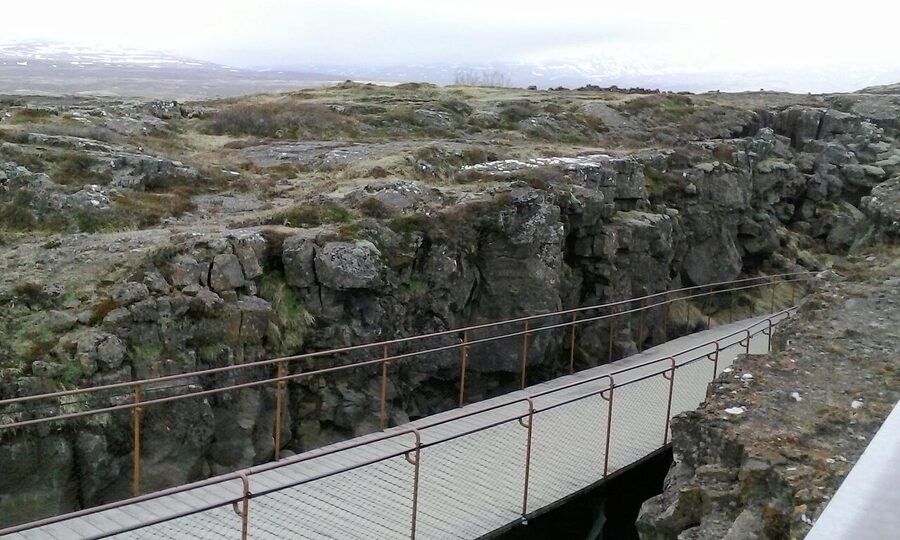 View from Hakid overlook into Thingvellir National Park