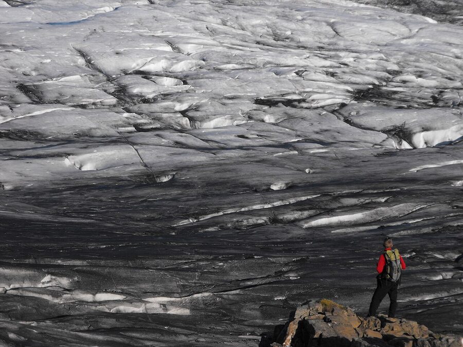 Vatnajokull glacier panorama in southeast Iceland