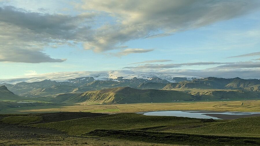 Myrdalsjokull glacier landscape Iceland
