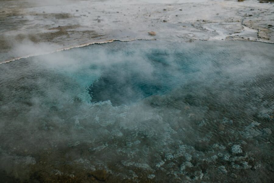 Small natural hot spring in Iceland where cash is needed at the gate