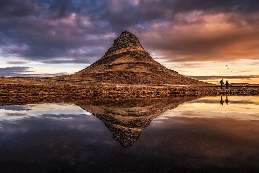 Kirkjufell mountain on the Snaefellsnes peninsula Iceland