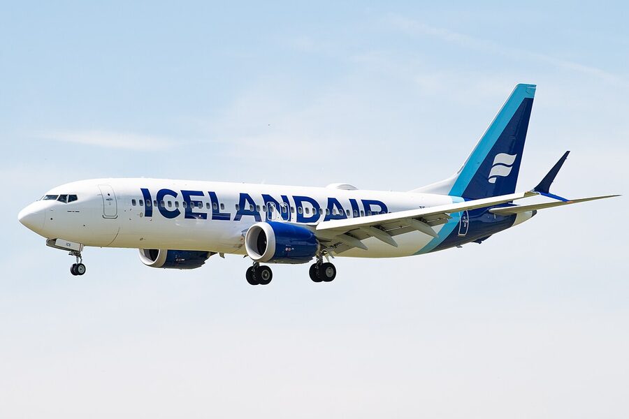 Icelandair Boeing 737 MAX at Zurich airport in 2025