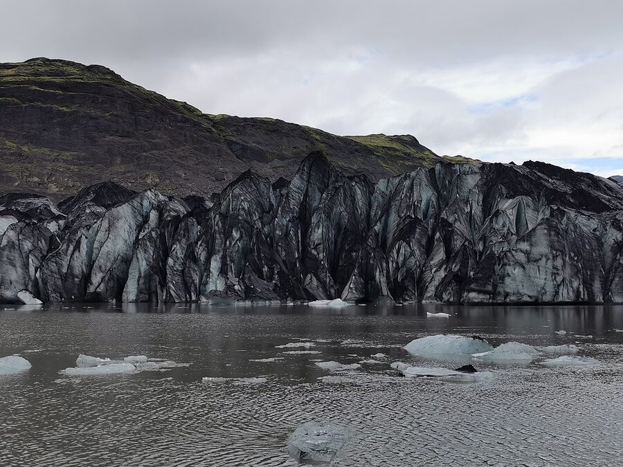 Glacier surface texture on Sólheimajökull Iceland