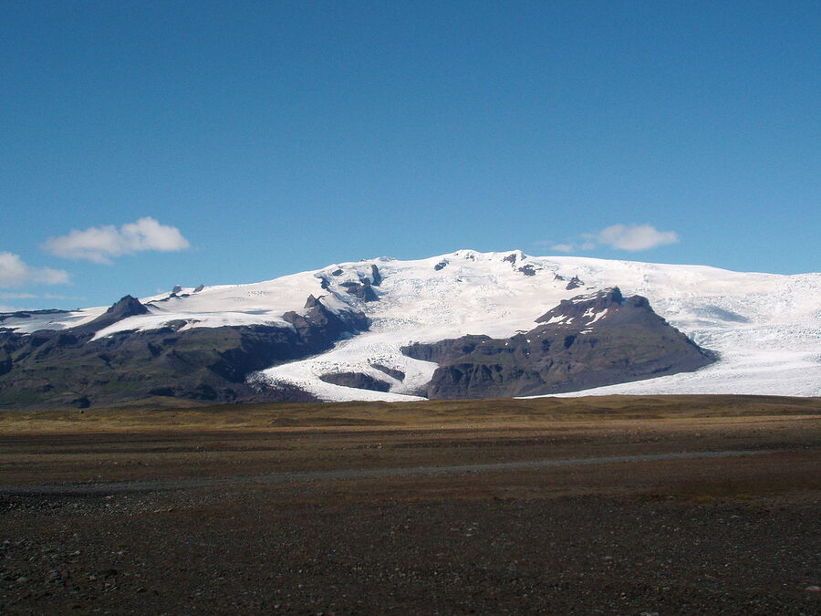 Vatnajokull from the foot of Skaftafell Iceland