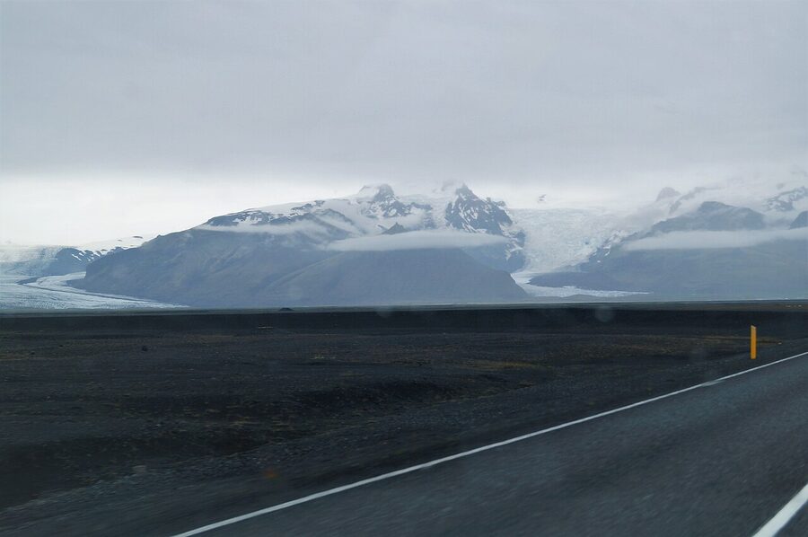Vatnajokull outlet glaciers from Route 1 Iceland