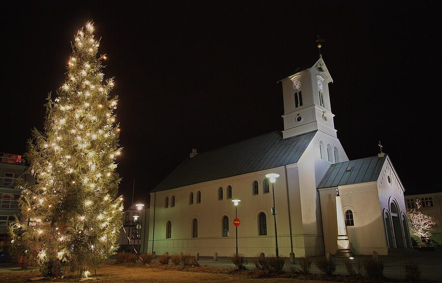 Lighting of the Oslo Christmas tree at Austurvöllur Reykjavik