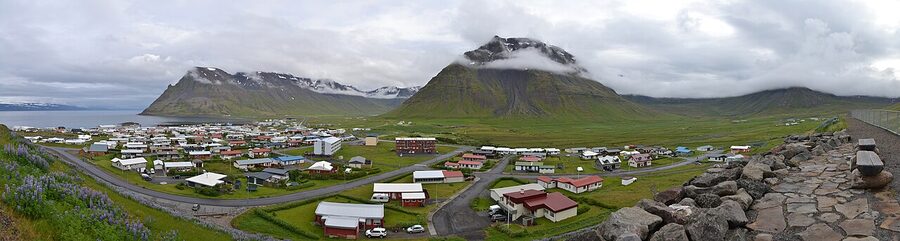Westfjords landscape near Bolungarvík in summer