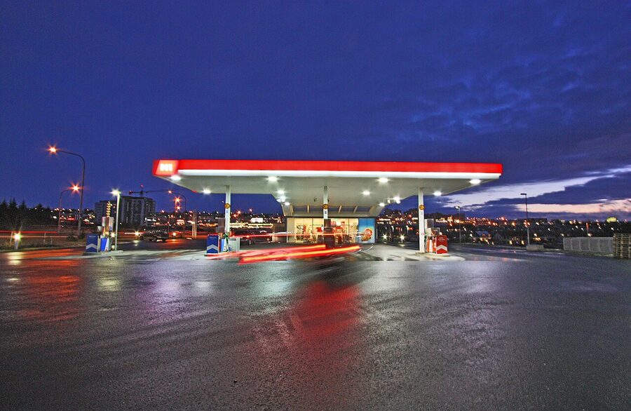 N1 petrol station in Iceland with the green N1 branding