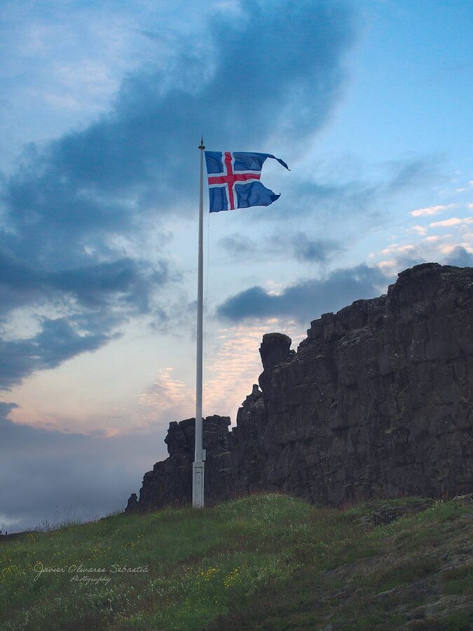 Thingvellir National Park overview showing the rift valley
