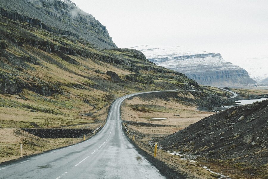Iceland Ring Road open highway stretching toward the horizon