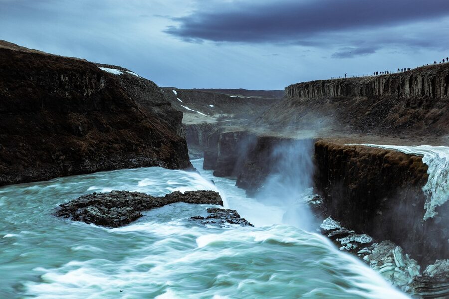 Gullfoss waterfall on the Golden Circle Iceland