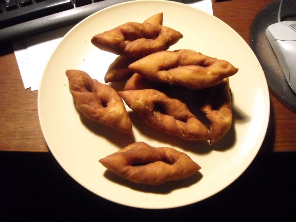 Kleinur Icelandic twisted doughnuts on a plate