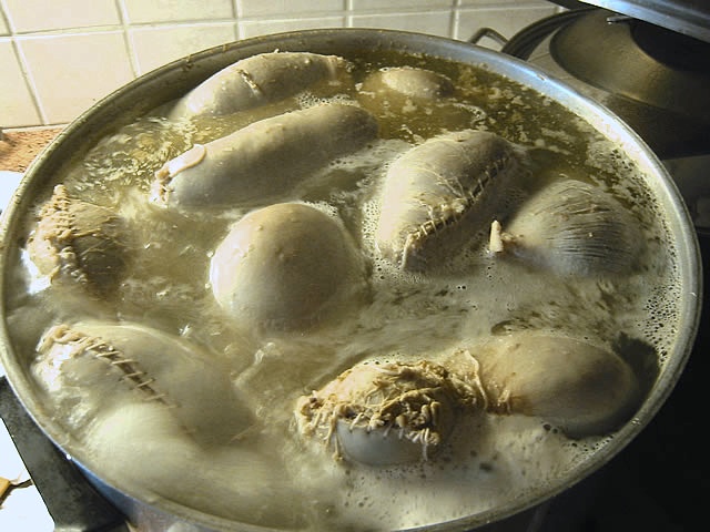 Lifrarpylsa Icelandic liver sausage on a plate with flatbread