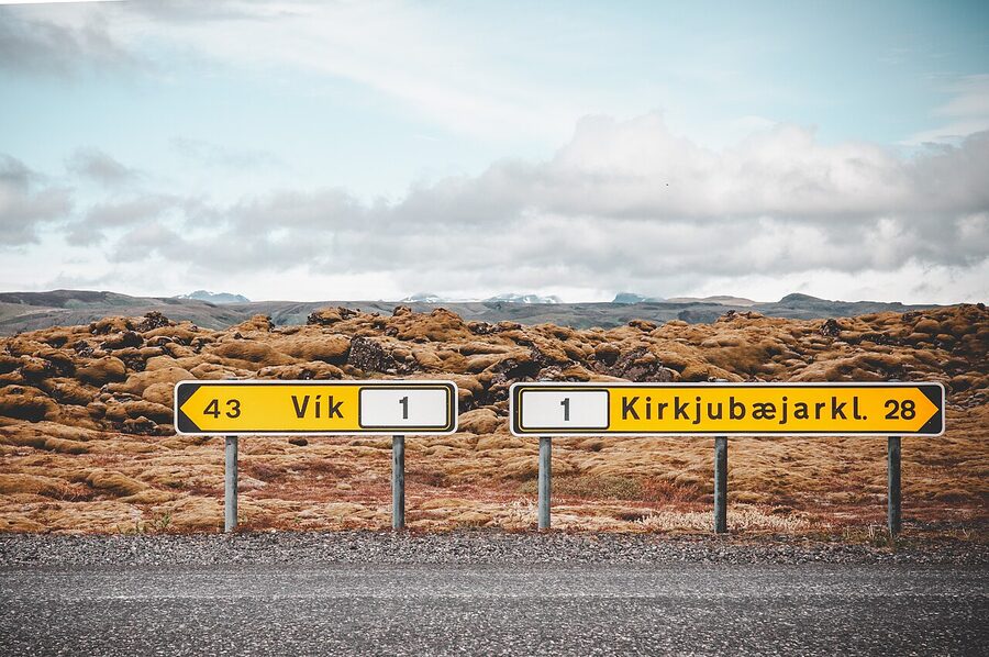 Ring Road Iceland landscape view from a roadside pull-off