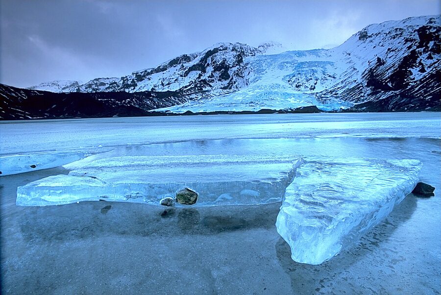 Eyjafjallajökull volcano in southern Iceland