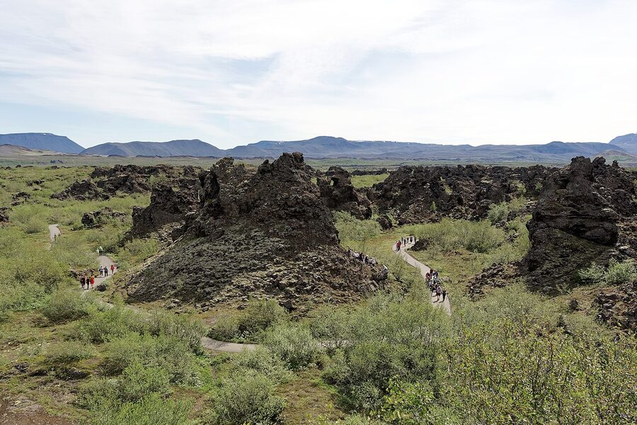 Dimmuborgir lava arch and pillars, Mývatn, Iceland