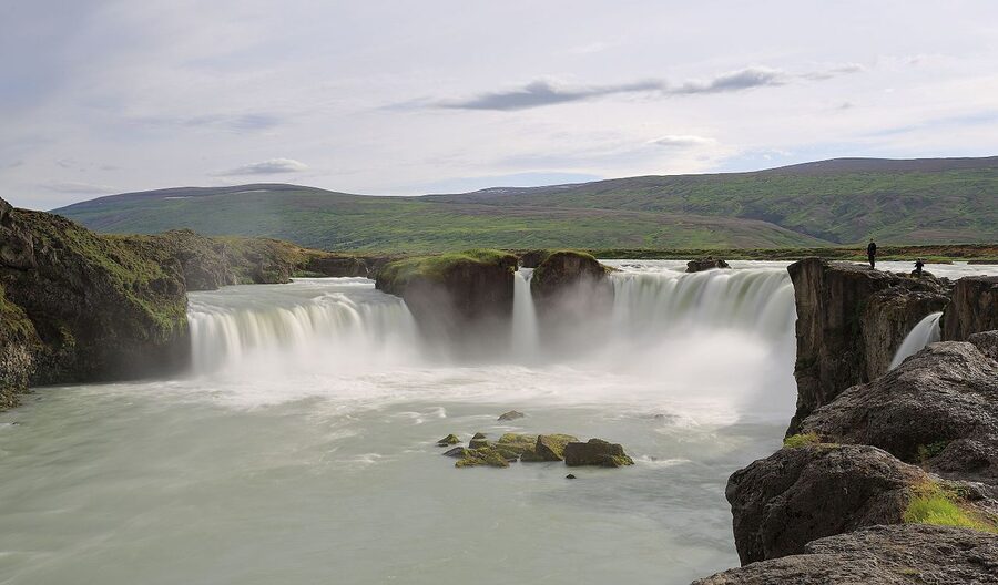 Goðafoss waterfall in summer, north Iceland