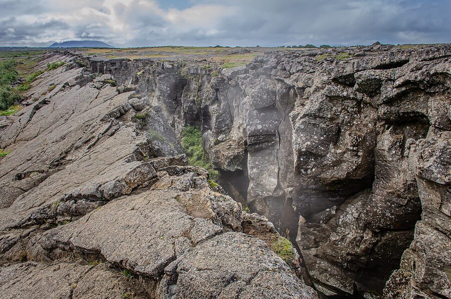 The fissure entrance at Grjótagjá near Mývatn, Iceland