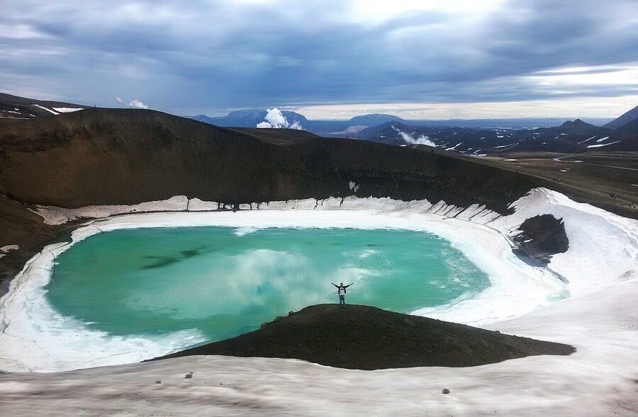 The central crater area of Krafla volcano, Iceland