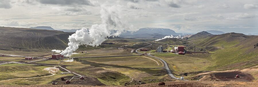 Krafla geothermal power station, north Iceland