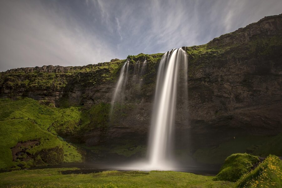 Seljalandsfoss waterfall on Iceland's south coast