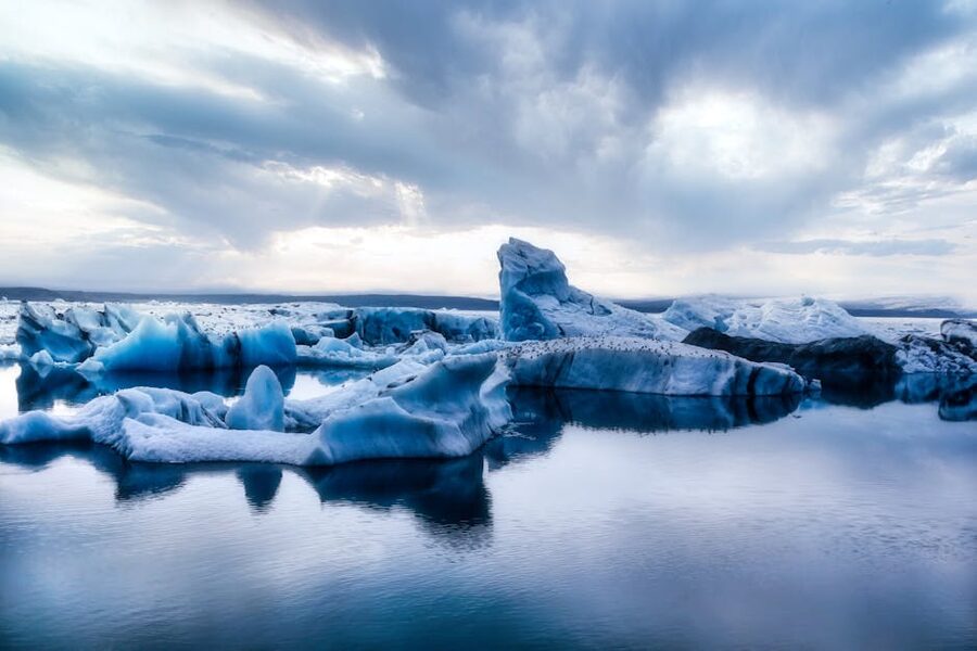 Sky Lagoon geothermal infinity pool with view of Iceland coast