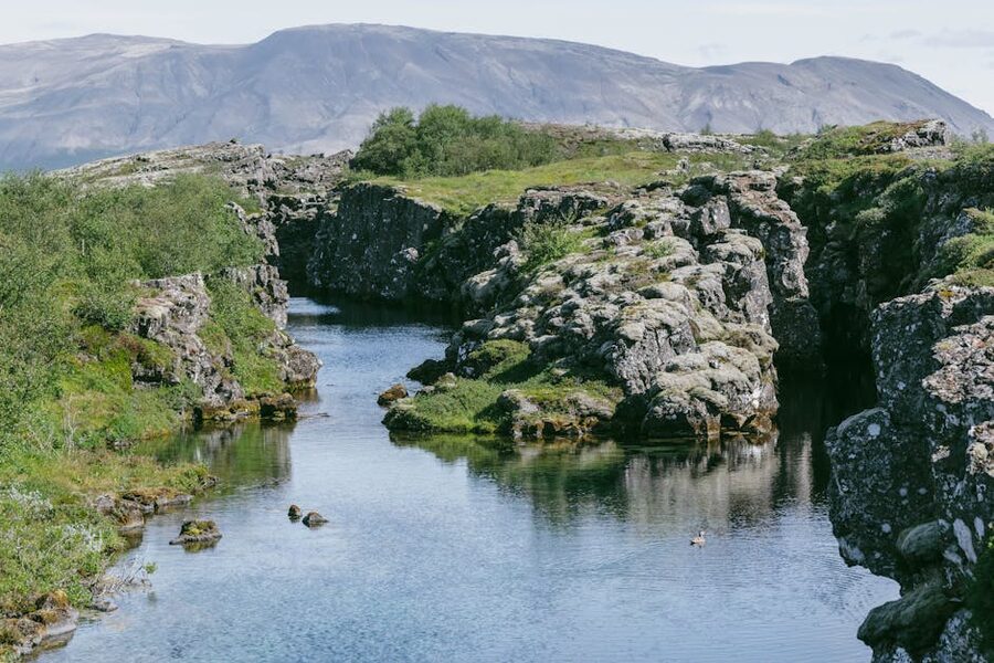 Flosagja Canyon in Þingvellir National Park, Iceland