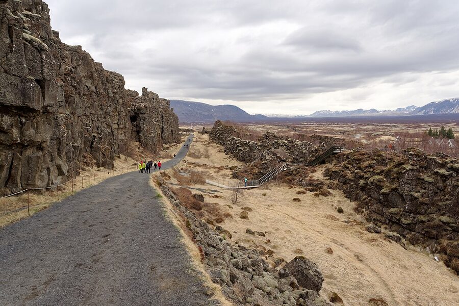 Lögberg, the Law Rock at Þingvellir, where the Alþing met from 930 AD