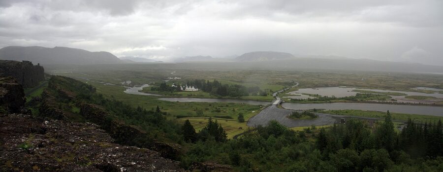 Mountain view from Þingvellir National Park, Iceland