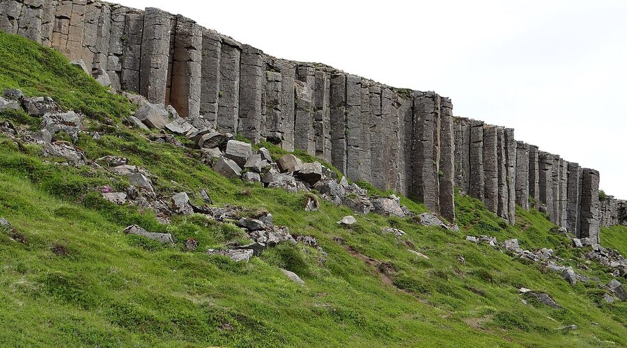 Gerduberg hexagonal basalt columns on the Snaefellsnes peninsula