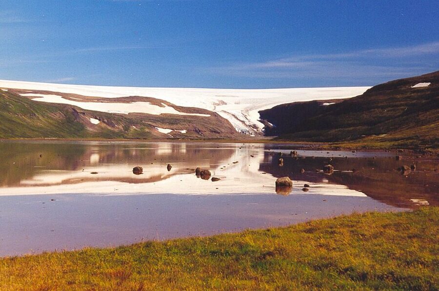 Drangajokull glacier in north Westfjords Iceland