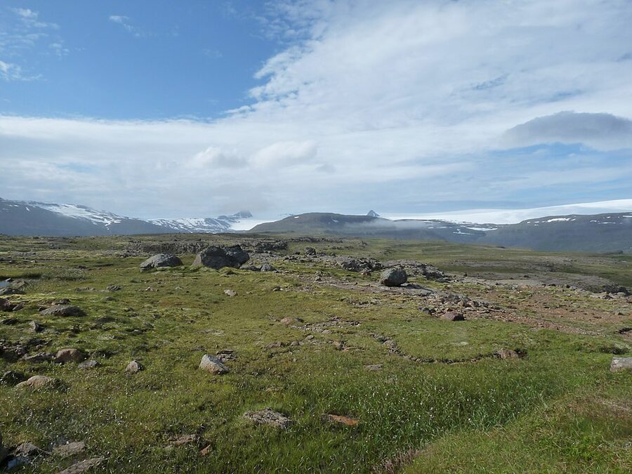 Reykjafjordur fjord under Drangajokull in Strandir Westfjords Iceland