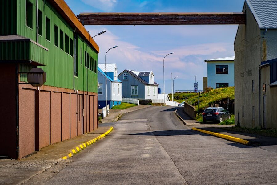Colourful houses in Vestmannaeyjabær, Heimaey