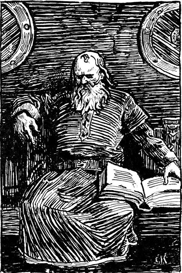 Portrait of Snorri Sturluson, medieval Icelandic historian and poet