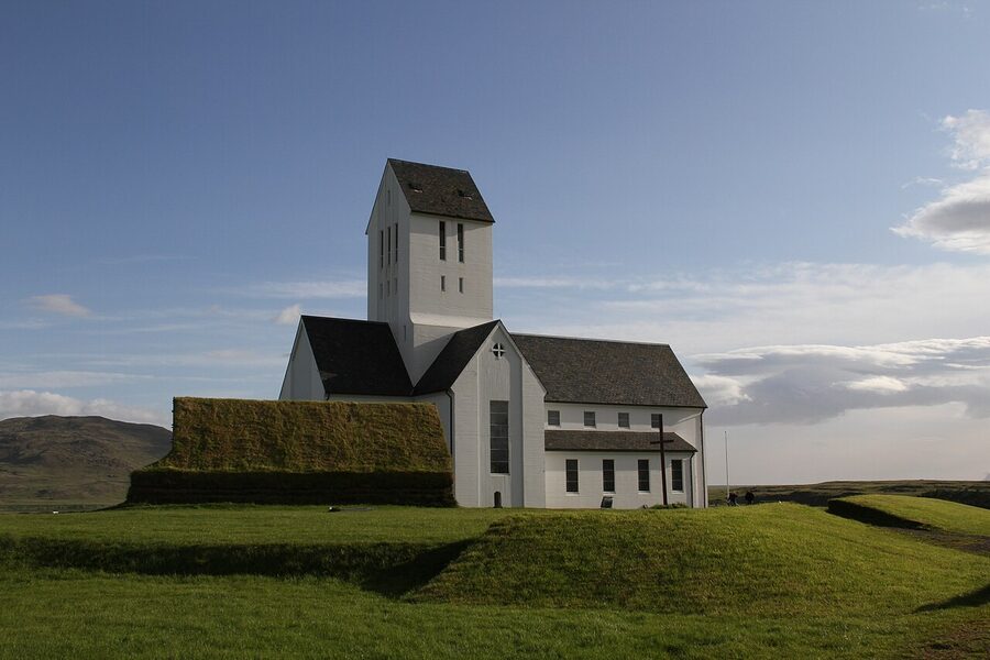 Skálholt Cathedral in southern Iceland, the historical religious and cultural centre of the country