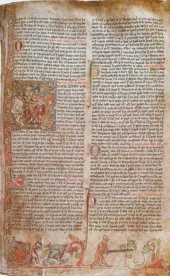 Flateyjarbók manuscript showing King Olaf Tryggvason