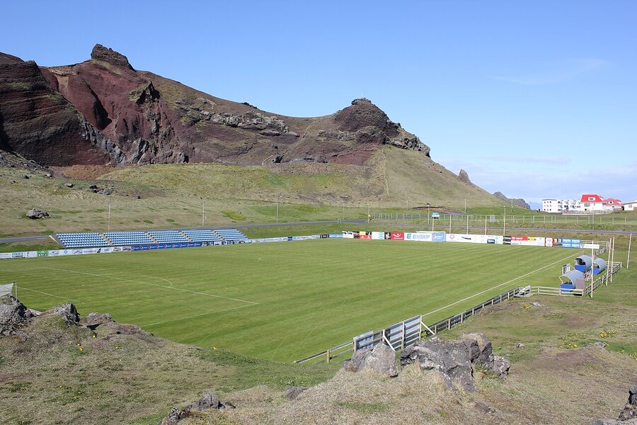 Hásteinsvöllur football stadium in Vestmannaeyjar
