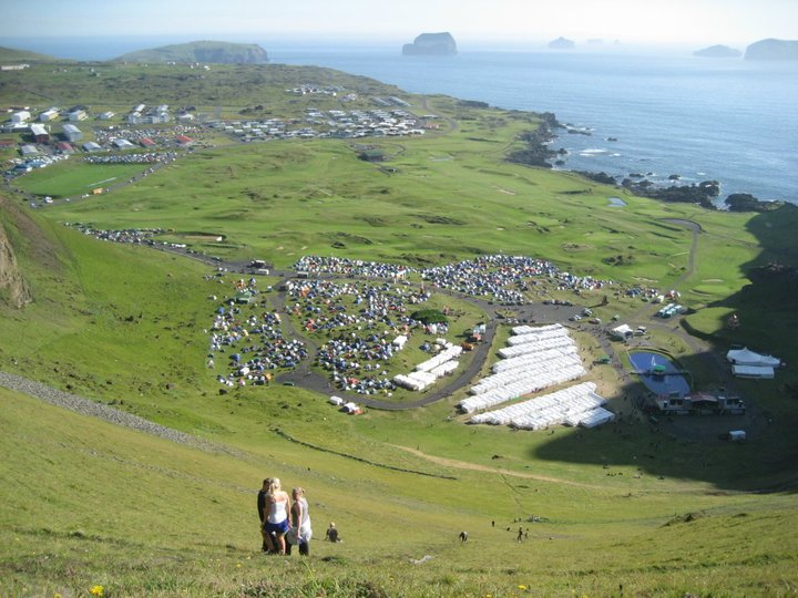 Herjólfsdalur valley on the western side of Heimaey, Vestmannaeyjar