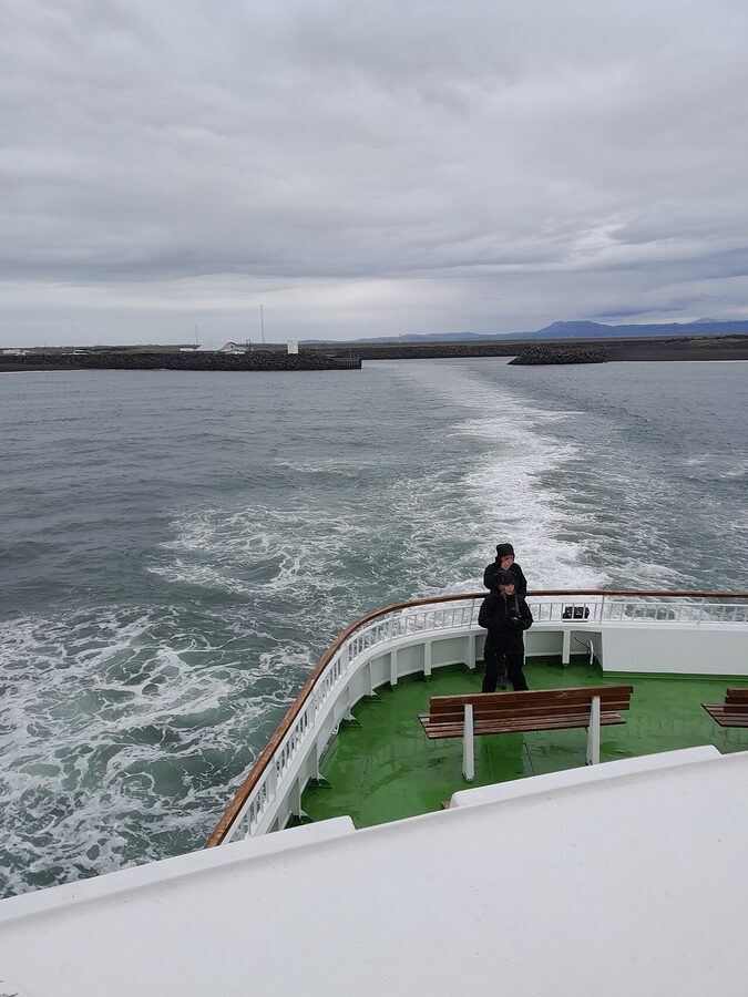 The ferry crossing from Landeyjahöfn to Heimaey, Westman Islands